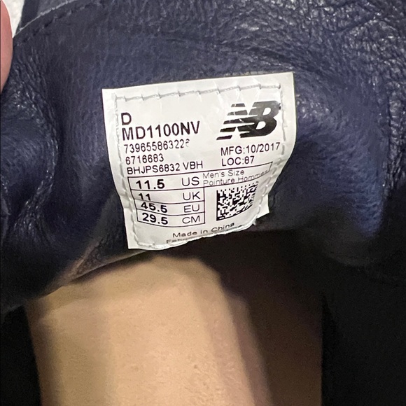 New Balance Dark Blue Suede Oxfords